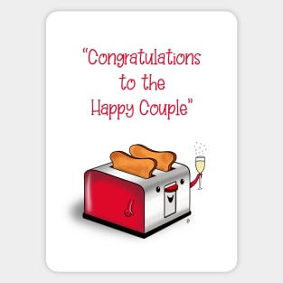 A toast to the happy couple Sticker